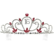 Birthday Rhinestone Crystal Tiara Crown - Sweet 16th Sixteenth T1189